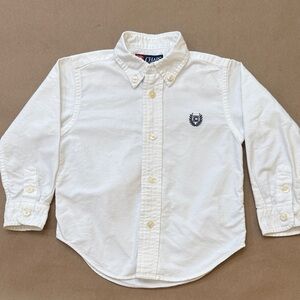 Chaps White Button Down Kids Shirt